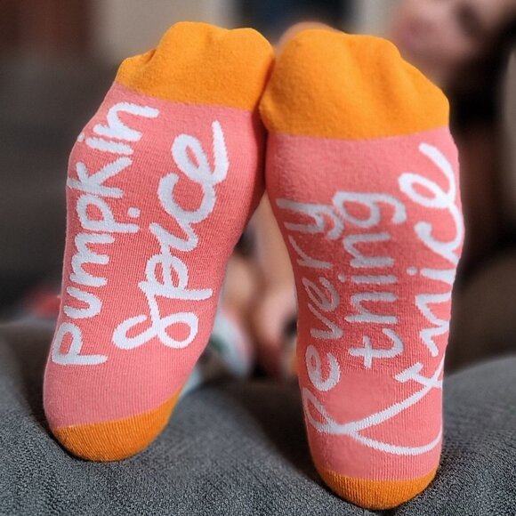 Pumpkin Spice Socks - Picture 2 of 2